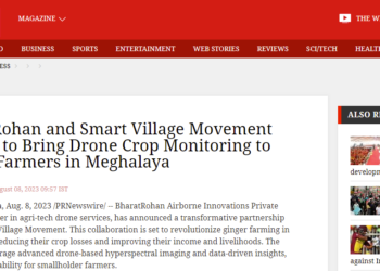 BharatRohan-and-Smart-Village-Movement-Partner-to-Bring-Drone-Crop-Monitoring-to-Ginger-Farmers-in-Meghalaya-The-Week (1)